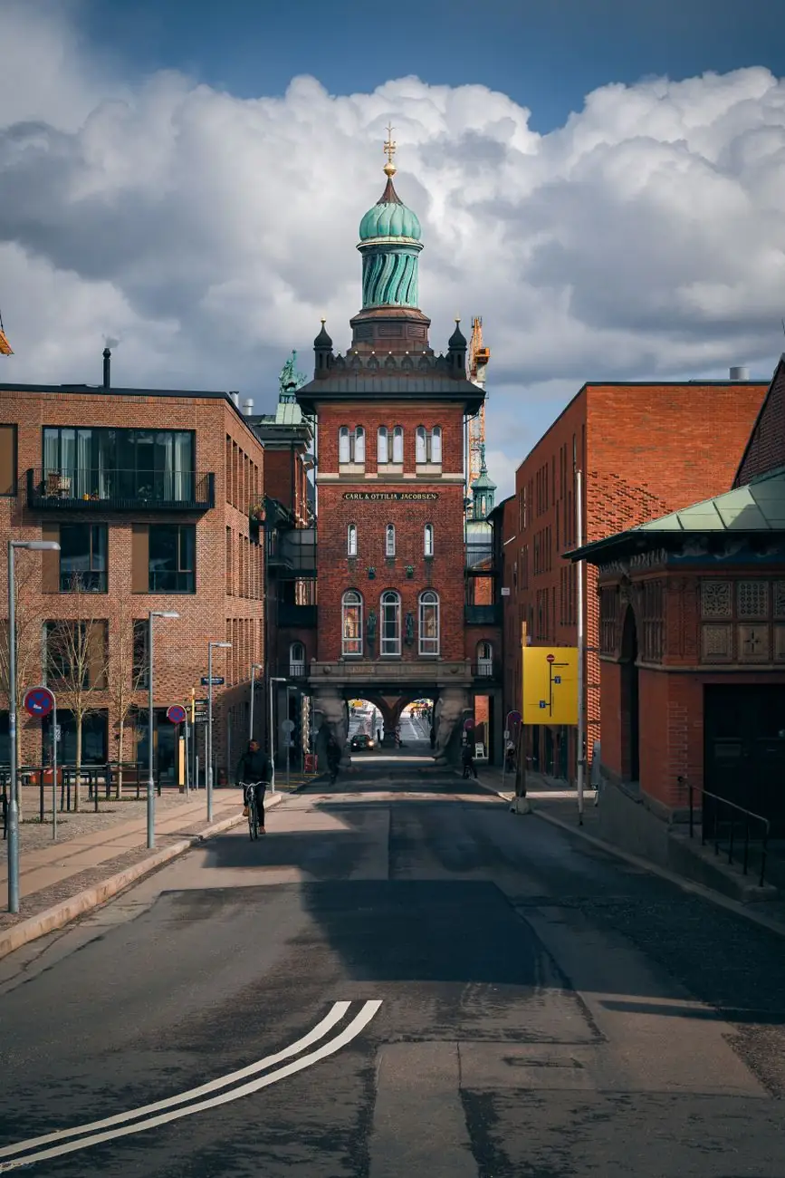 Aarhus Theatre’s ornate entrance and tower