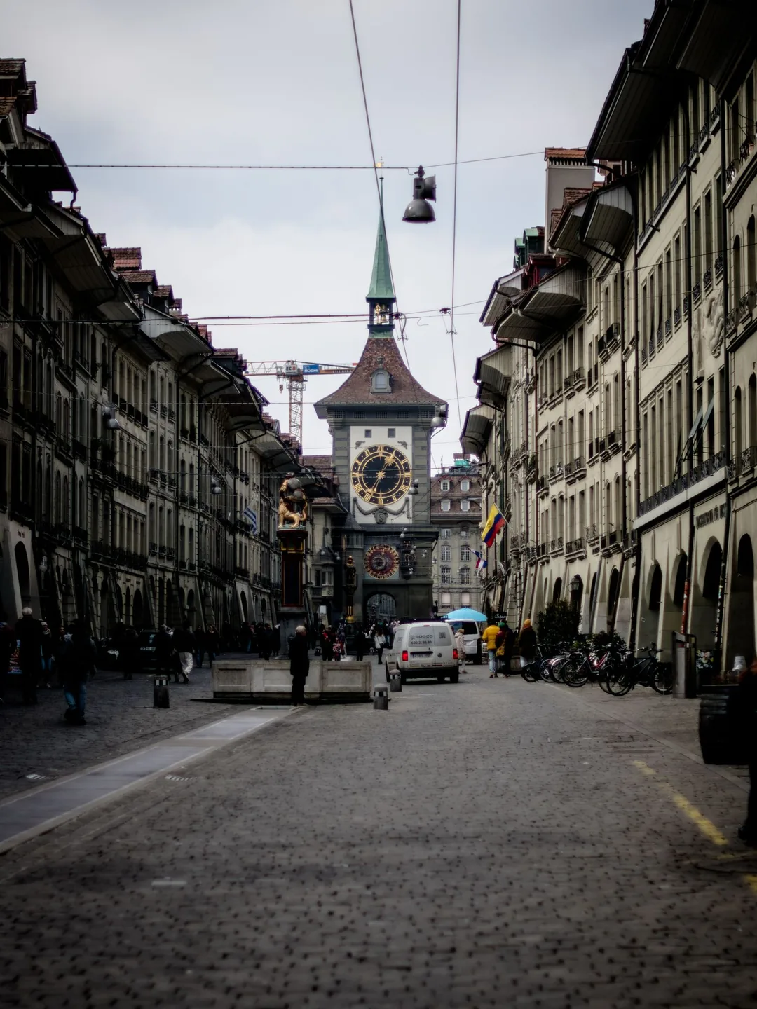 Bern’s Kramgasse leading towards the Zytglogge clock tower