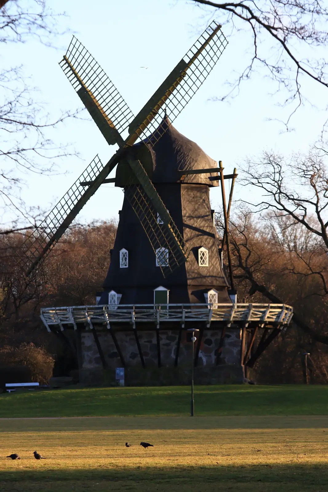 Slottsmöllan’s wooden windmill beside Malmö’s castle park