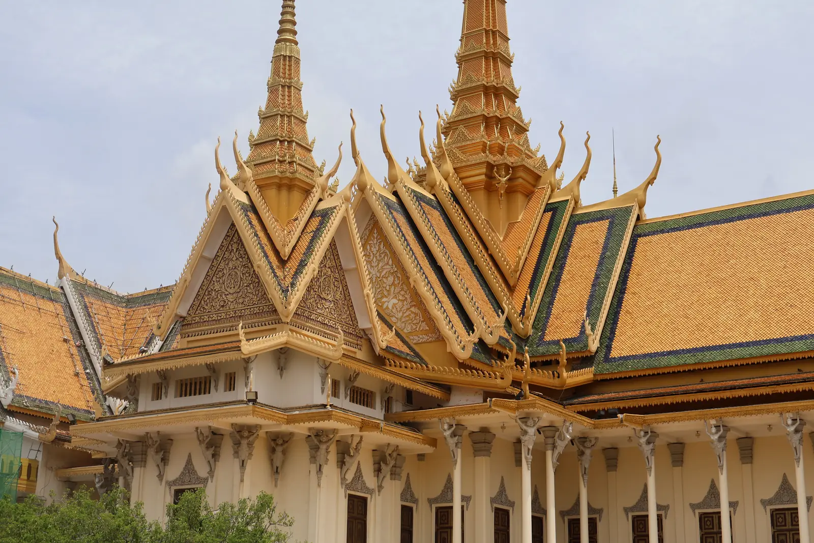 Golden roofs and spires of Phnom Penh’s Royal Palace.