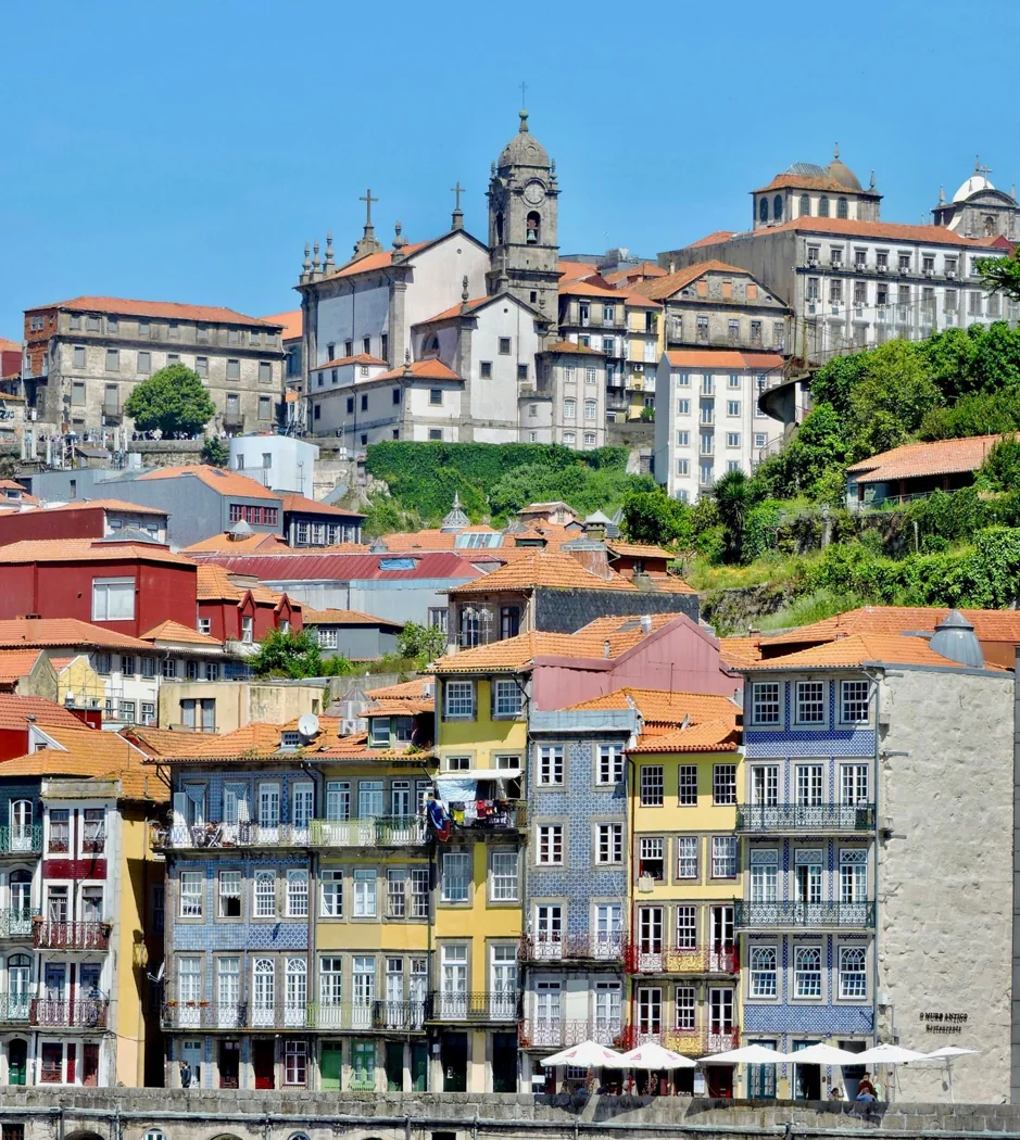 Colourful buildings in Porto’s Ribeira district
