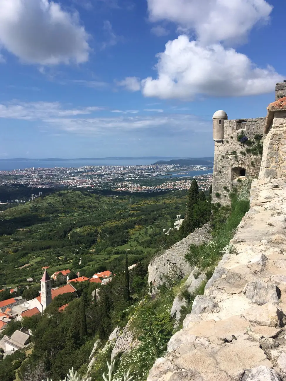 Klis Fortress walls overlooking the Split region