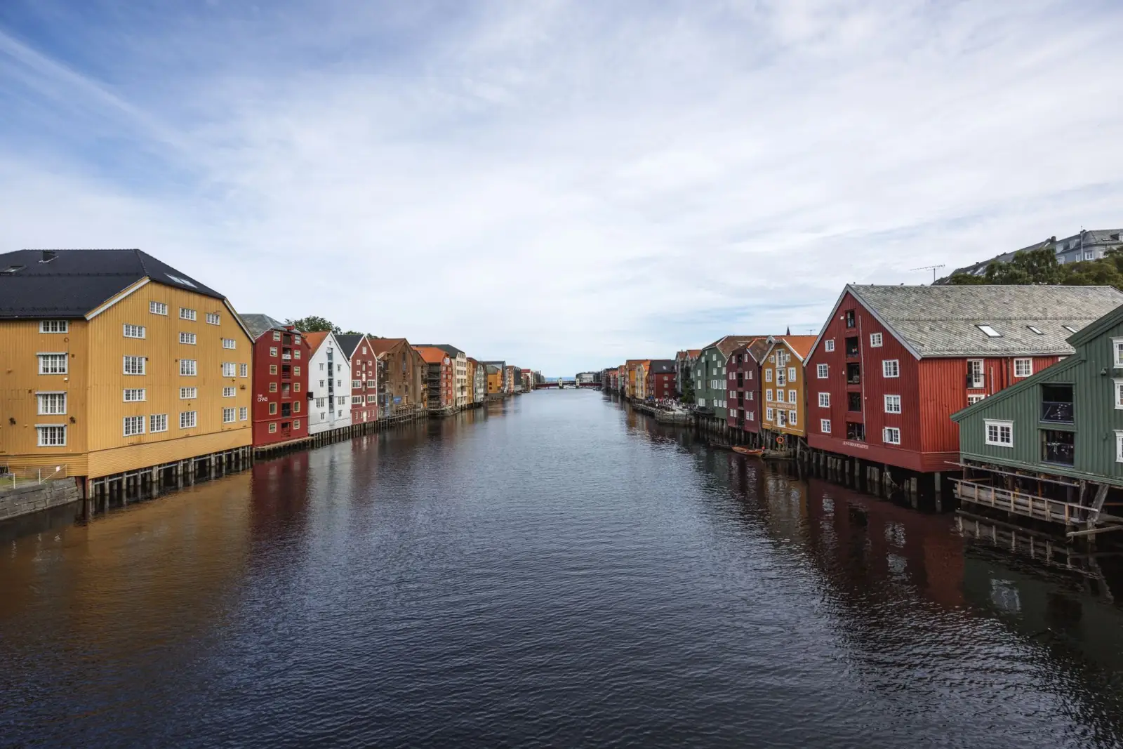 Trondheim’s warehouses along the Nidelva river