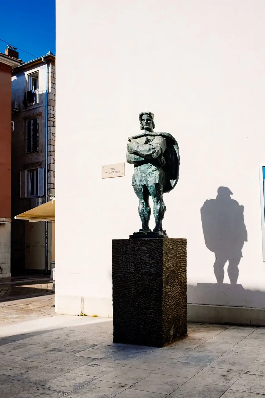 Statue of Petar Zoranić in Zadar’s old town